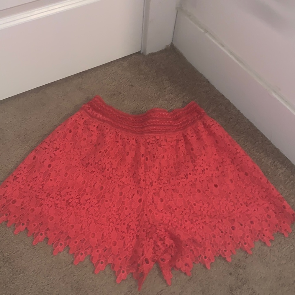 Coral Crochet Shorts L/XL